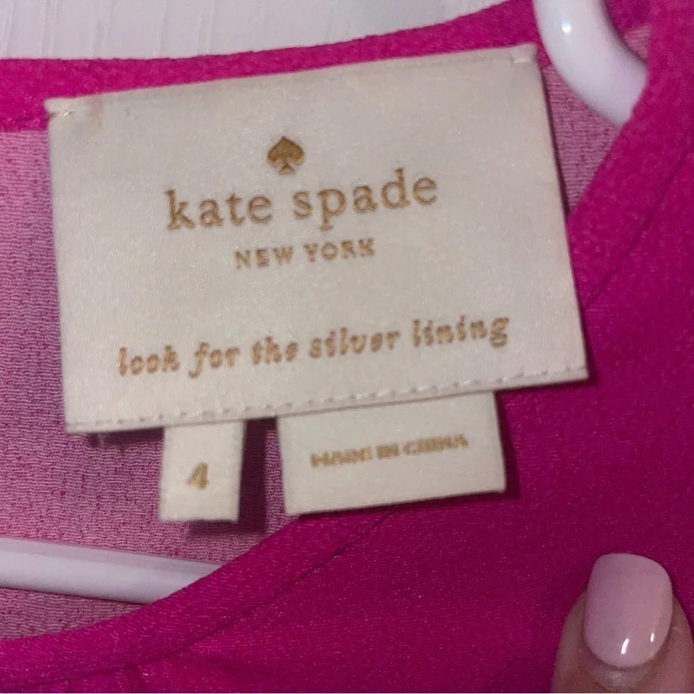 Kate‎ Spade Brighton Zari 3/4 Sleeve Mini Dress  Pink Size 4